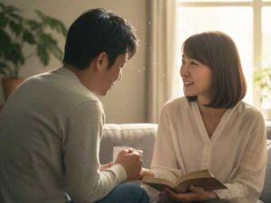 夫の不倫後、話し合いを拒む夫と向き合う妻。10回以上のカウンセリングでも改善しなかった夫婦関係修復の壁に悩み、会話が戻った未来を願って本音を伝える大切さを模索する様子。